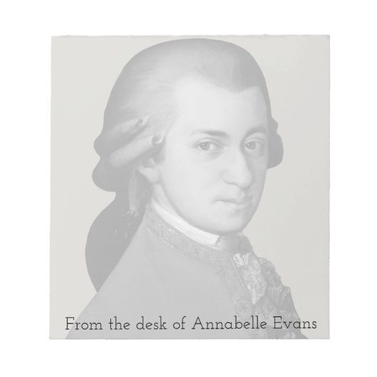 モーツァルト ノートパッド (正面)