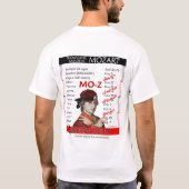 モーツァルト「MoZ」ヨーロッパ旅行のワイシャツ(人のライト) Tシャツ (裏面)