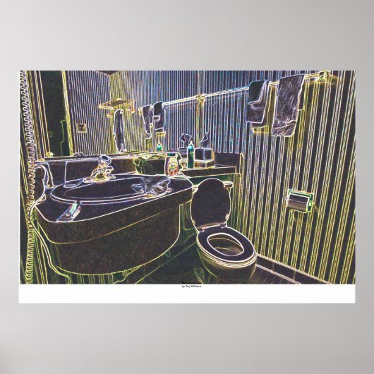 モーテルバスルーム ポスター (正面)