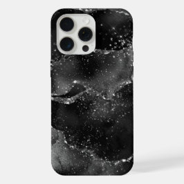 モーディアゲート | オニキス ブラック シルバー ヴァンピーア ゴス グリッター iPhone 15 PRO MAXケース