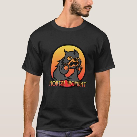 モーディアルウォンバットオーストラリア動物ゲーマー Tシャツ (正面)