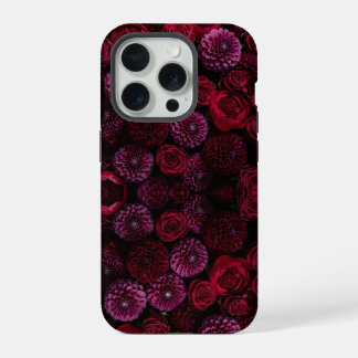 モーディー・ルクス 3Dバーガンディーフラワー Phone Case iPhone 15 Proケース