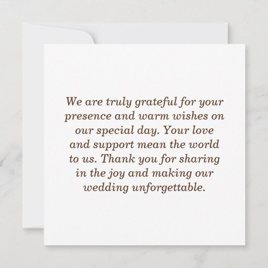 モーデエレガントン素朴ボホひまわり結婚の サンキューカード (裏面)
