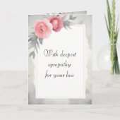 モーデルパイインクバラミニマリスト最深悔やみや弔慰 カード (正面)