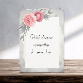 モーデルパイインクバラミニマリスト最深悔やみや弔慰 カード