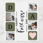 モーデルフォトコラージュ父の日 ワインラベル (シングルラベル)