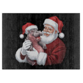 モーデンクリスマスおもしろいヴィンテージサンタクロース カッティングボード (正面)