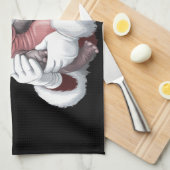 モーデンクリスマスおもしろいヴィンテージサンタクロース キッチンタオル (四つ折り)