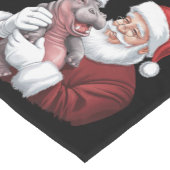 モーデンクリスマスおもしろいヴィンテージサンタクロース ショートテーブルランナー (コーナー)