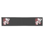 モーデンクリスマスおもしろいヴィンテージサンタクロース ショートテーブルランナー (横)