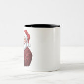 モーデンクリスマスおもしろいヴィンテージサンタクロース ツートーンマグカップ (中央)