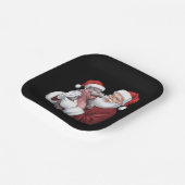 モーデンクリスマスおもしろいヴィンテージサンタクロース ペーパープレート (傾斜あり)