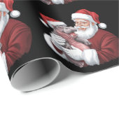 モーデンクリスマスおもしろいヴィンテージサンタクロース ラッピングペーパー (ロールコーナー)