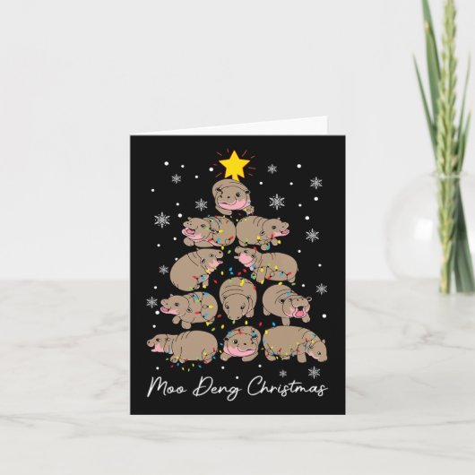 モーデンクリスマスツリーおもしろいかわいいBa カード (正面)