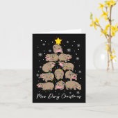 モーデンクリスマスツリーおもしろいかわいいBa カード (黄色い花)