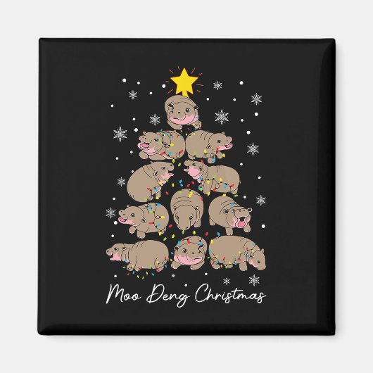 モーデンクリスマスツリーおもしろいかわいいBa マグネット (正面)