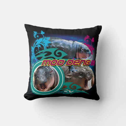 モーデン2ブラック枕 クッション (正面)