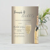 モートボトルグラスシャンパンブライダルシャワー 招待状 (スタンド正面)