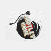 モートレクリュービニールヴィンテージエステティック フリースブランケット (正面(横))