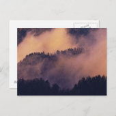 モートンからの日没の谷の冬の霧 ポストカード (正面/裏面)