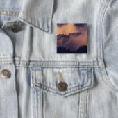 モートンから夕暮れ時に谷に入る冬の霧 缶バッジ (インサイチュ)