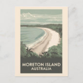 モートンアイランドオーストラリアイラストレーショントラベルアート ポストカード (正面)