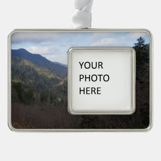 モートンオーバービューアットスモキ素晴らしーな山々 シルバープレートフレームオーナメント (正面)
