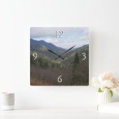 モートンオーバービューアットスモキ素晴らしーな山々 スクエア壁時計 (ホーム)