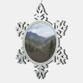 モートンオーバービューアットスモキ素晴らしーな山々 スノーフレークピューターオーナメント (右)