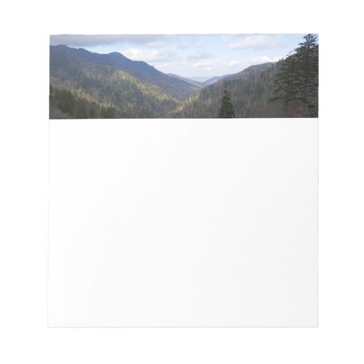 モートンオーバービューアットスモキ素晴らしーな山々 ノートパッド (正面)