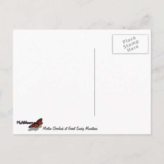 モートンオーバービューアットスモキ素晴らしーな山々 ポストカード (裏面)