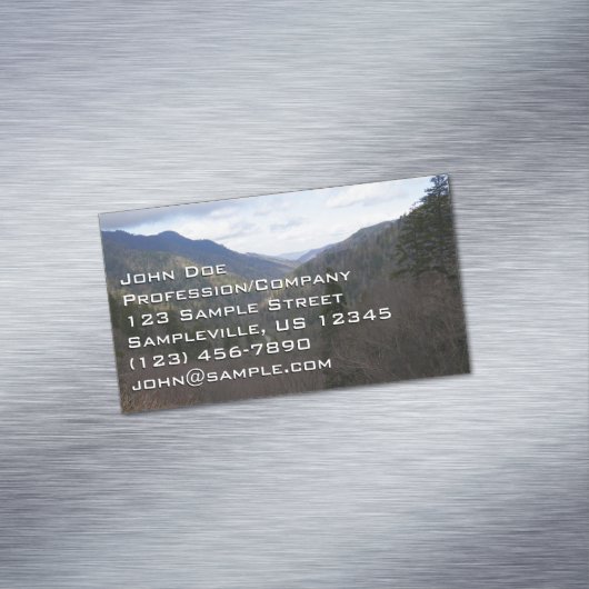 モートンオーバービューアットスモキ素晴らしーな山々 マグネット名刺 (インサイチュ)