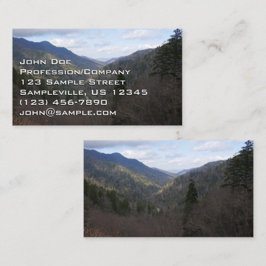 モートンオーバービューアットスモキ素晴らしーな山々 名刺 (正面/裏面)