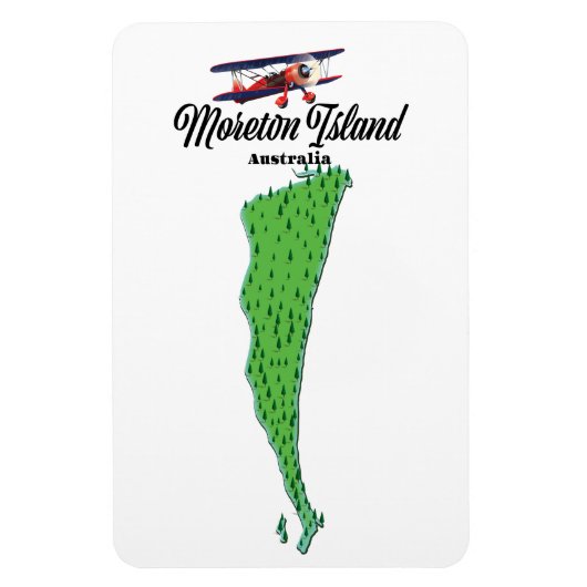 モートン島 オーストラリア地図ポスター マグネット (縦)