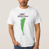 モートン島 オーストラリア地図ポスター Tシャツ (正面)