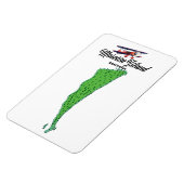 モートン・アイランド・オーストラリアの地図ポスター マグネット (左側)