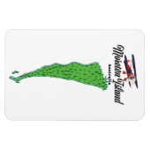 モートン・アイランド・オーストラリアの地図ポスター マグネット (横)