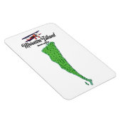 モートン・アイランド・オーストラリアの地図ポスター マグネット (右側)