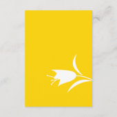 モードなイエローチューリップのウェディング エンクロージャーカード (裏面)