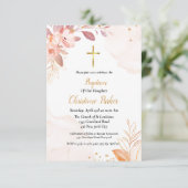 モードバプテスピンクの水色フローラスプラッシュ 招待状 (スタンド正面)