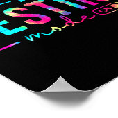 モード学校の最終日のテスト日先生学生 ポスター (角)