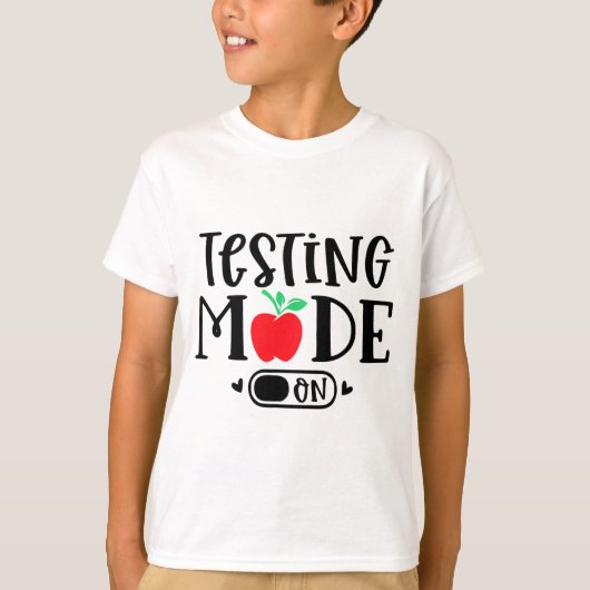 モード学校の最終日のテスト日先生学生 Tシャツ (正面)