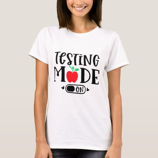 モード学校の最終日のテスト日先生学生 Tシャツ (正面)