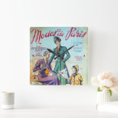 モードDe Paris.2. スクエア壁時計 (ホーム)