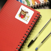 モーニングおもしろいクランキーフクロウ スクエアシール