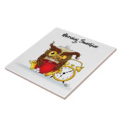 モーニングおもしろいクランキーフクロウ タイル (側面)