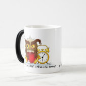 モーニングおもしろいクランキーフクロウ モーフィングマグカップ (正面左)