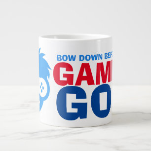 モーニングおもしろいコーヒーゲーマーゴッドボウダウンユーモアミーム ジャンボコーヒーマグカップ