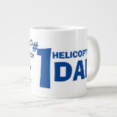 モーニングおもしろいコーヒー番号1ヘリコプターパパ ジャンボコーヒーマグカップ (正面右)