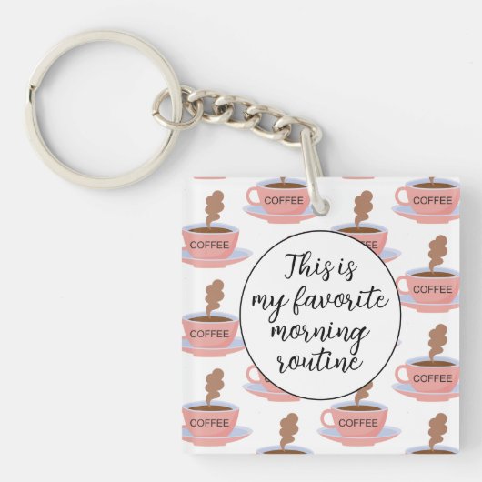 モーニングおもしろいコーヒー キーホルダー (正面)